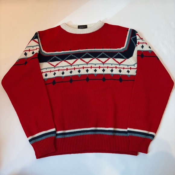 VTG Horizon Fair Isle Winter Ski Sweater - Picture 1 of 5